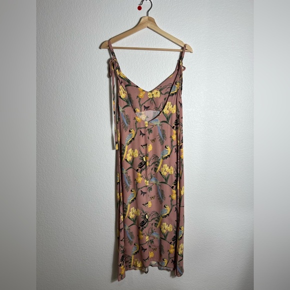 REFORMATION Jade in Pink Conga Tropical Print Midi Dress Size M - Picture 3 of 8